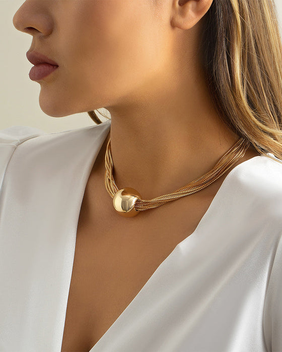 Stapelbart geometriskt halsband/armband med kedja i lager