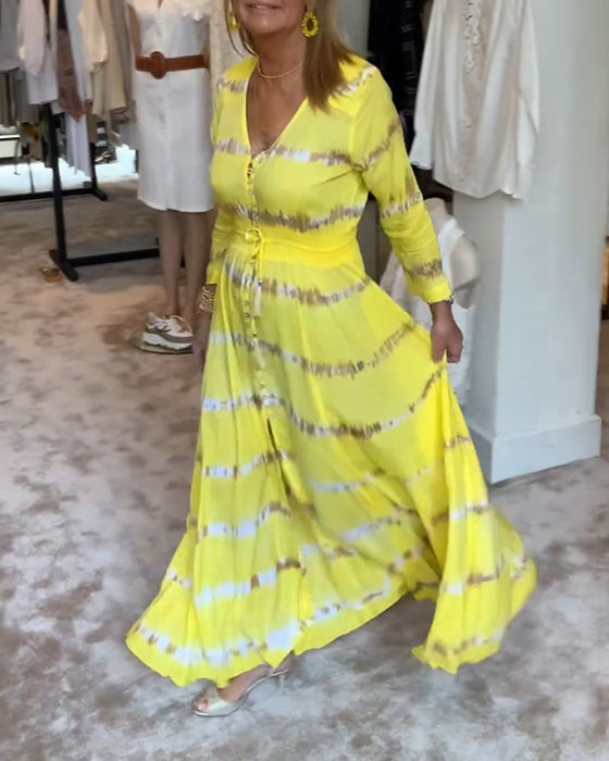 Elegant lång pendlarklänning för kvinnor