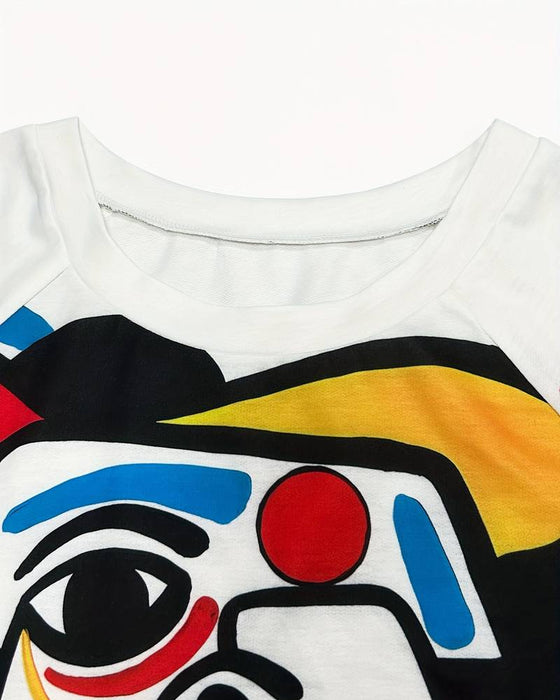 Top med abstrakt tryck