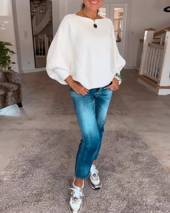 Enfärga Tröja med lanterninärm