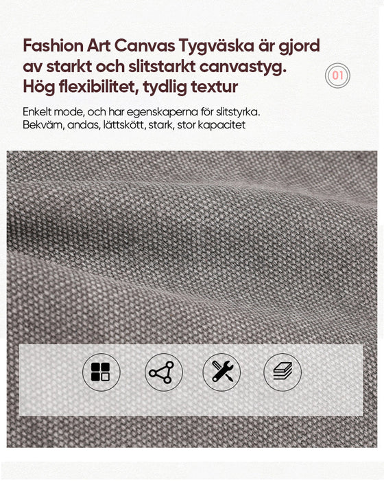 Canvasväska med stor