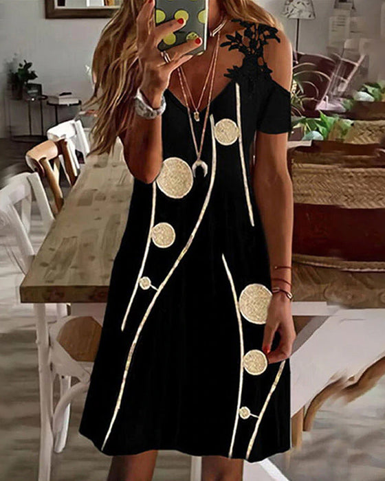 Blommig strandsolklänning