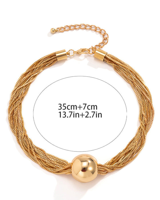 Stapelbart geometriskt halsband/armband med kedja i lager