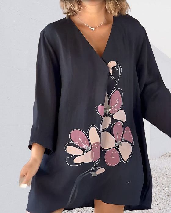 Lösa toppar för damer med tryck