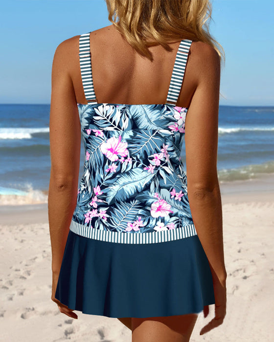 Tropiska växter Print Tankini Set