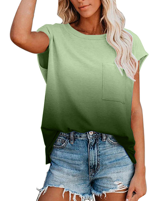 Gradient off-the-shoulder t-shirt