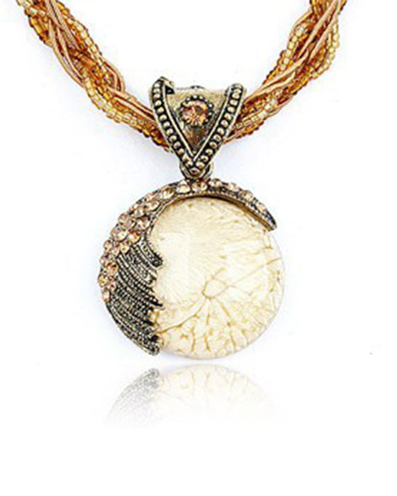 Boho-Handflätat Halsband med Hänge