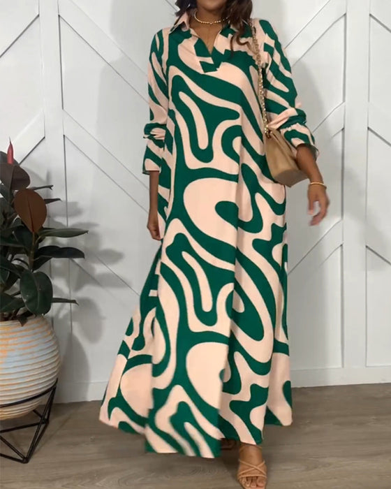 Klänning med elegans och långa ärmar