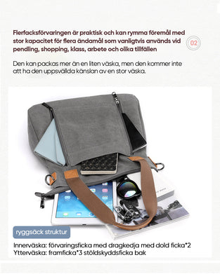 Canvasväska med stor