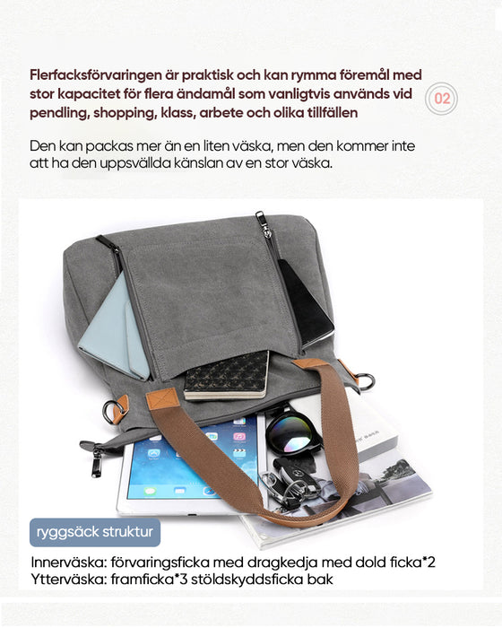 Canvasväska med stor