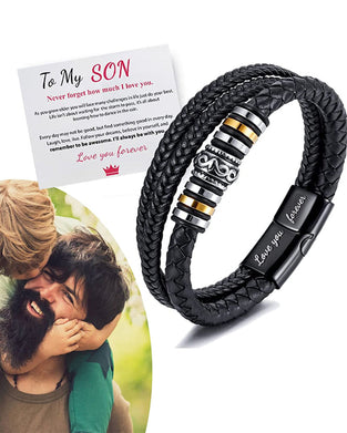 Jag kommer alltid att vara med dig dubbelradigt armband