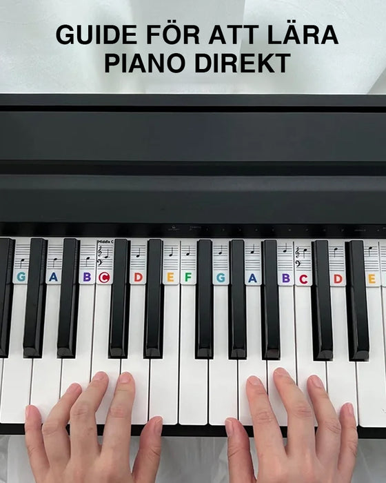 Avtagbara pianoklaviaturnotetiketter