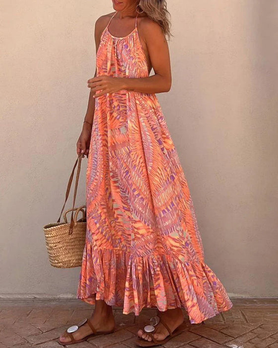 Slipklänning med tryck