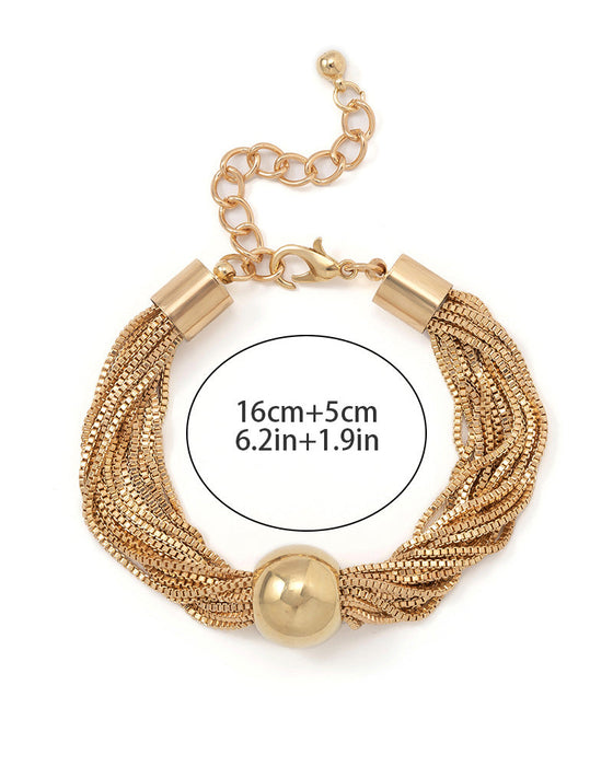 Stapelbart geometriskt halsband/armband med kedja i lager