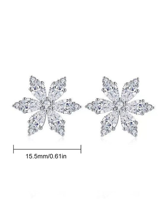 Snöflinga blomma zirkon örhängen