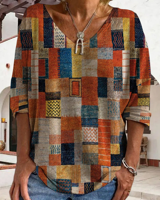 Färgglada etniska toppar