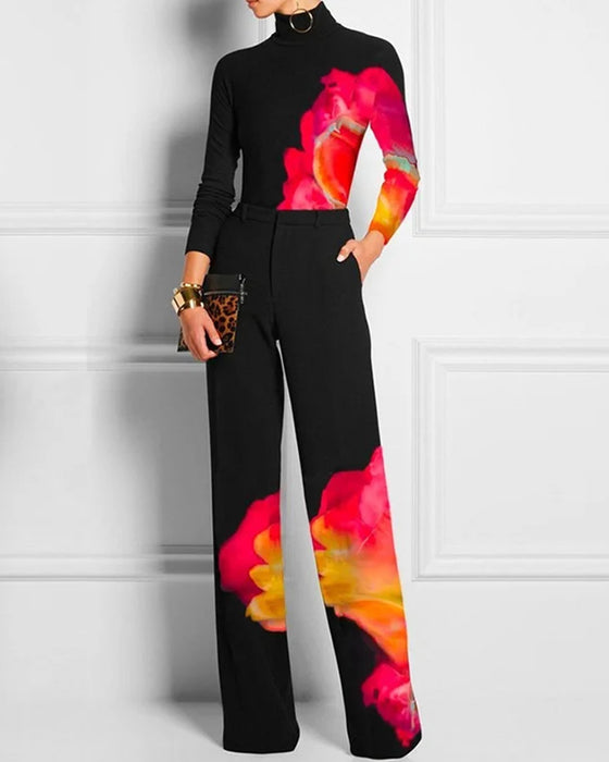 Skinny T-shirt med hög hals