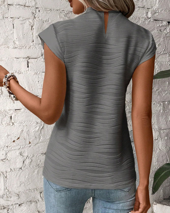 Halv turtleneck solida blusar för kvinnor