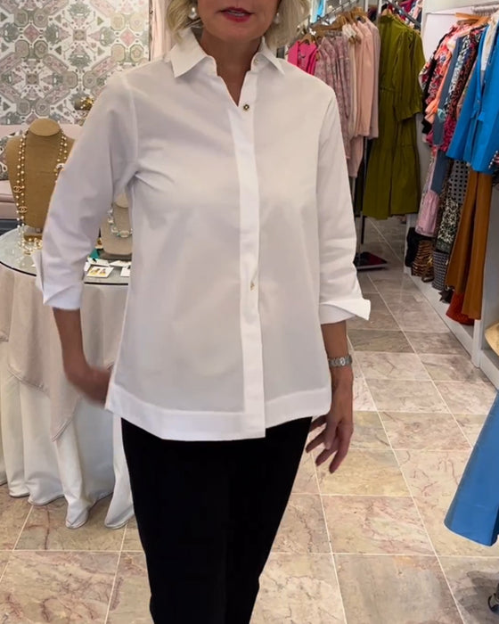 Enfärgad blus med dragkedja