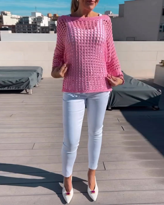 Enfärgade utskuren topp