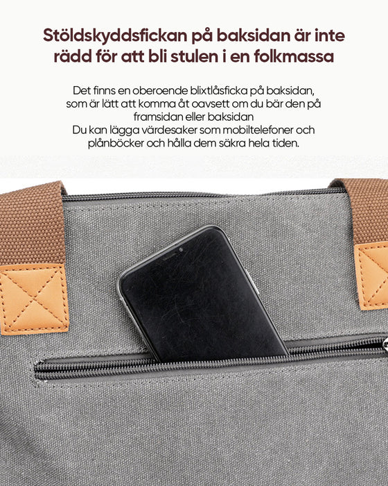 Canvasväska med stor