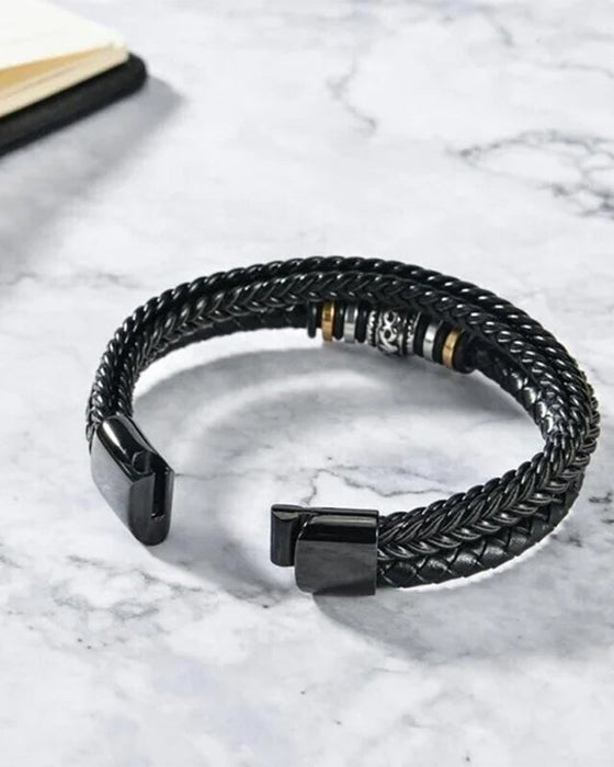 Jag kommer alltid att vara med dig dubbelradigt armband