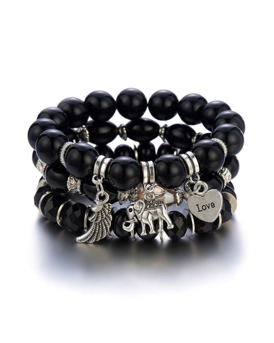 Boho elefanthängsarmband