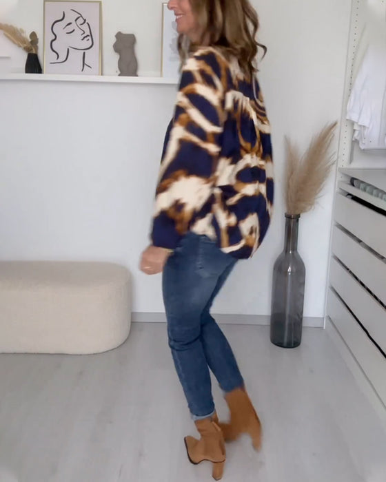 V-ringad avslappnad topp