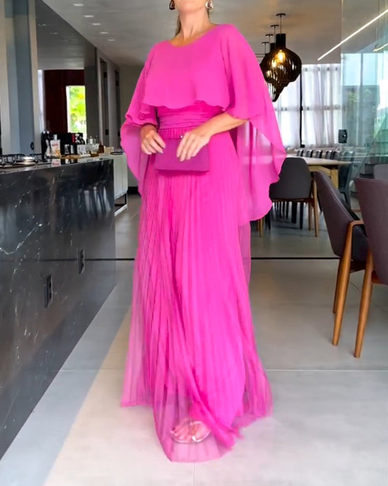 A-formad maxiklänning med rund halsringning