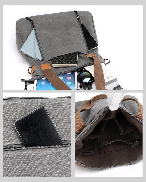 Canvasväska med stor