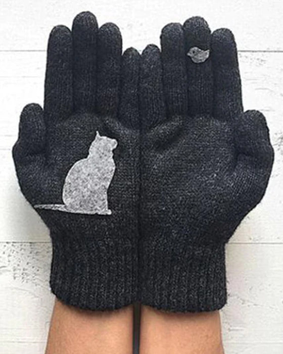 Bomullshandskar med en katt