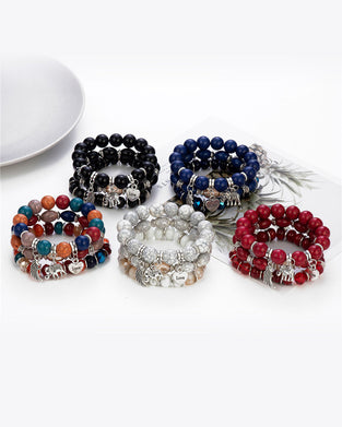 Boho elefanthängsarmband