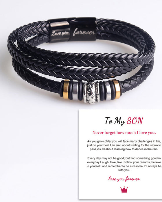 Jag kommer alltid att vara med dig dubbelradigt armband