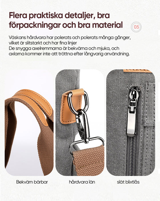 Canvasväska med stor