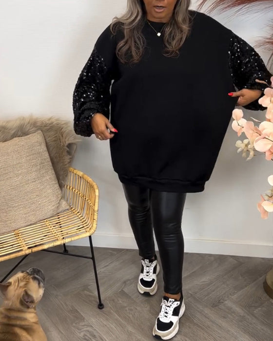 Tröjor med solida färger och skarvning