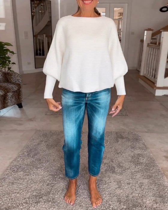 Enfärga Tröja med lanterninärm