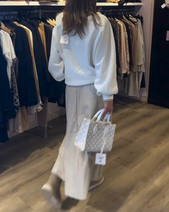 Enkel sweatshirt med kalla axlar