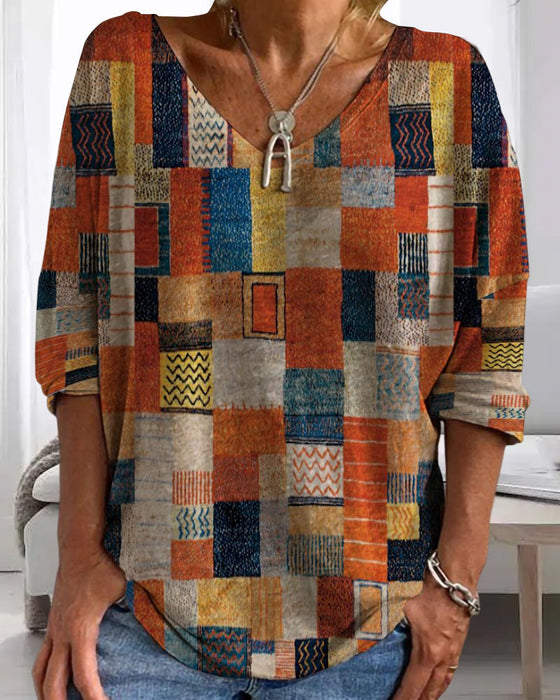 Färgglada etniska toppar