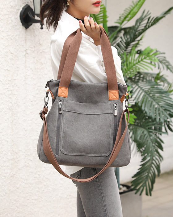 Canvasväska med stor