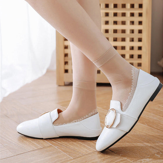 Halkfria strumpor i bomull