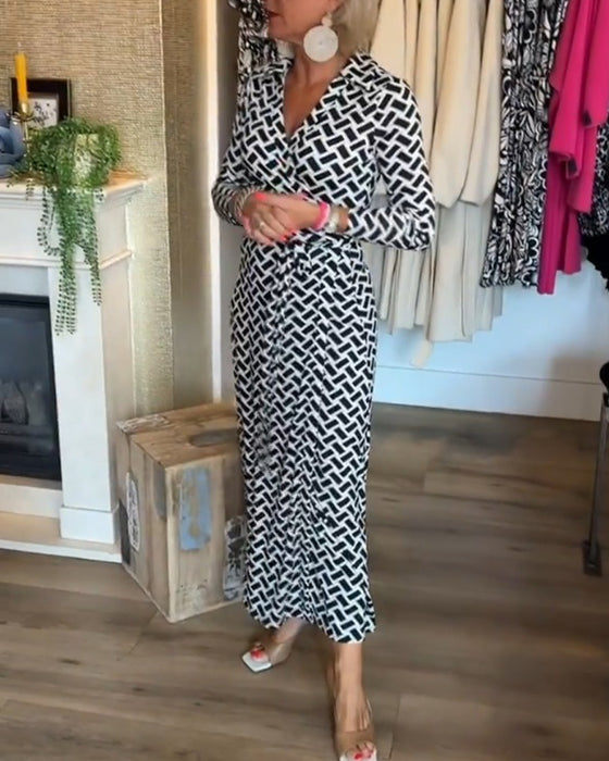 Klänningar med slimming funktioner och tryck