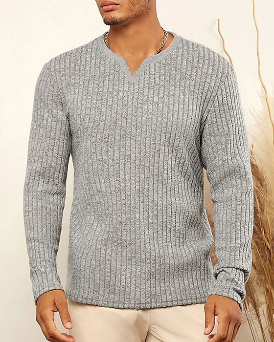 Avslappnad långärmad tröja för män