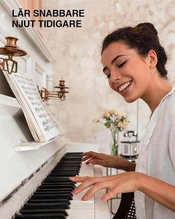 Avtagbara pianoklaviaturnotetiketter