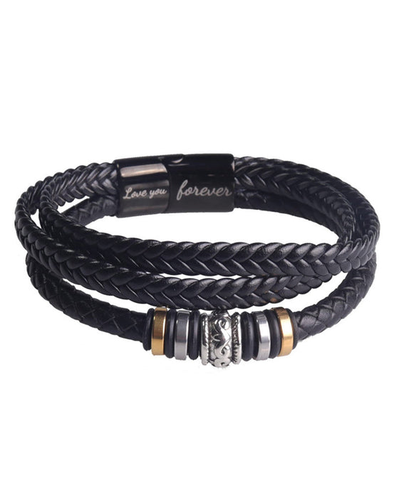 Jag kommer alltid att vara med dig dubbelradigt armband