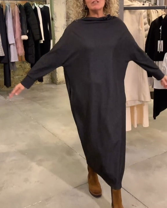 Avslappnad Omlott batikärm Klänning