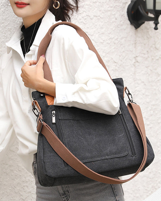 Canvasväska med stor