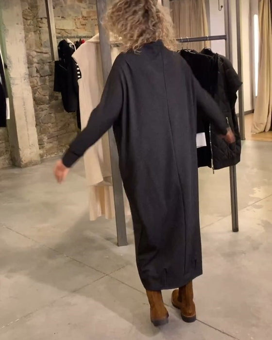 Avslappnad Omlott batikärm Klänning