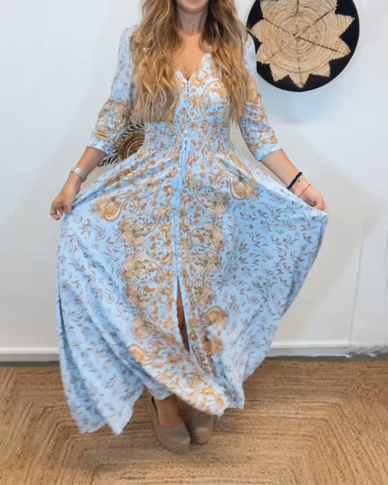 Elegant lång klänning för pendlare för kvinnor