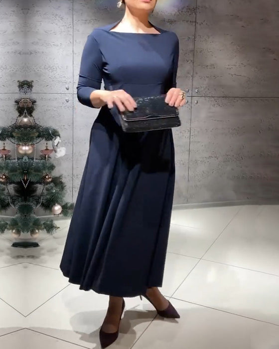 Elegant avslappnad maxi klänning