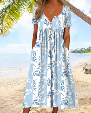 Klänning med smal passform och korta ärmar